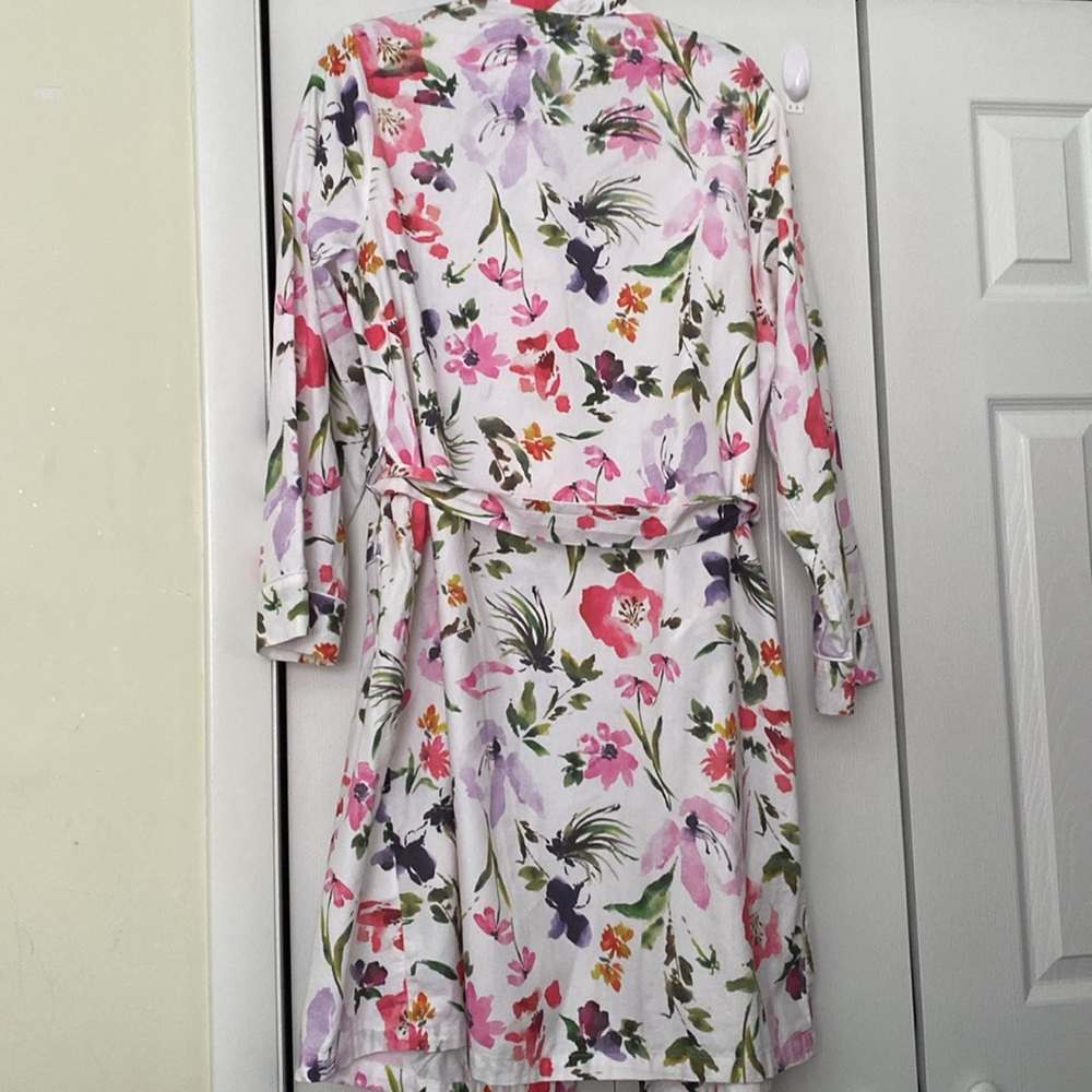 Petite Plume Floral Cotton Robe Large - Picture 2 of 6